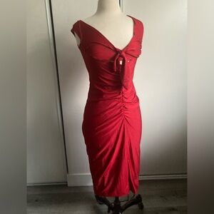 Vintage 1990’s spandex stretch bodycon midi gown goth rockabilly glam brat style